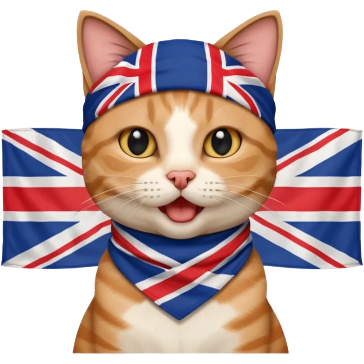 cat singing "my butthole speaks british" emoji
