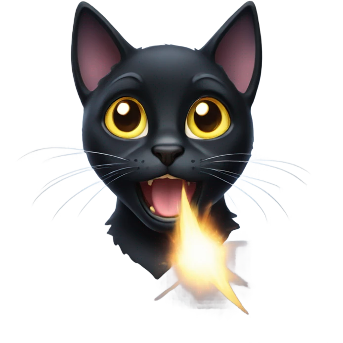 amazed magical black cat  emoji