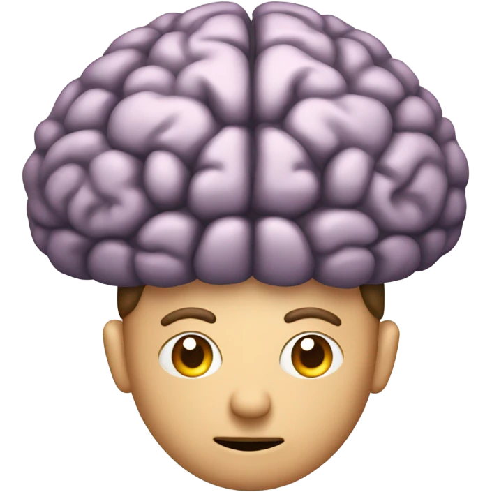 Guy with a big brain emoji