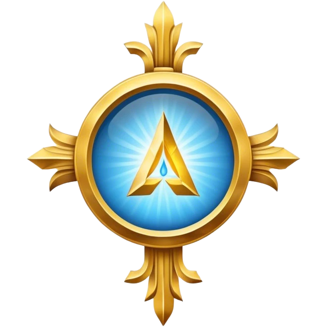 Apostle's emblem with a touch of light blue emoji