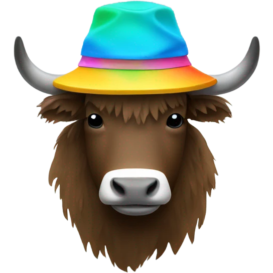 hipster yak in bucket hat emoji