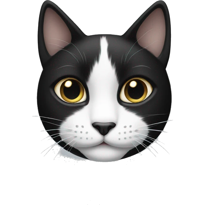 black and white cat emoji