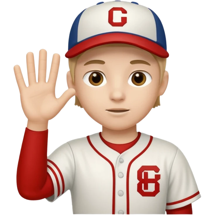 baseball player hand up emoji