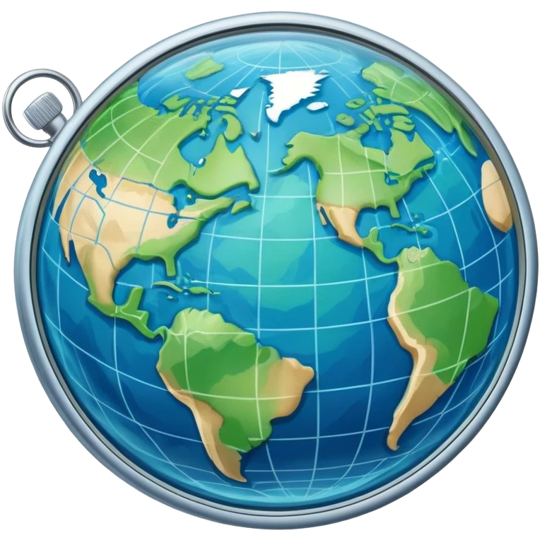 an icon featuring an earth with attitude and longitude lines, a textbook, and a topographic map, symbolizing geography as a science. The design includes a compass, mountain ranges, and rivers, representing the study of Earth's features and landscapes. Transparent background highlights geography. emoji
