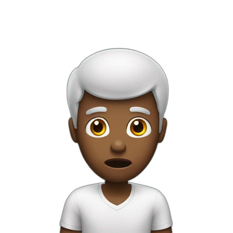 shocked black man with his arm on his head emoji
