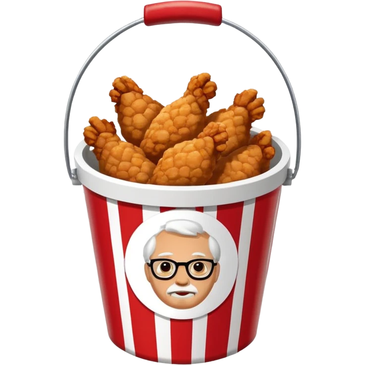 kfc bucket white and red stripes emoji