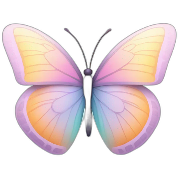 Pastel gradient hue butterfly emoji