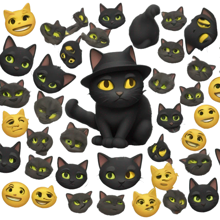 Un chat noir  emoji