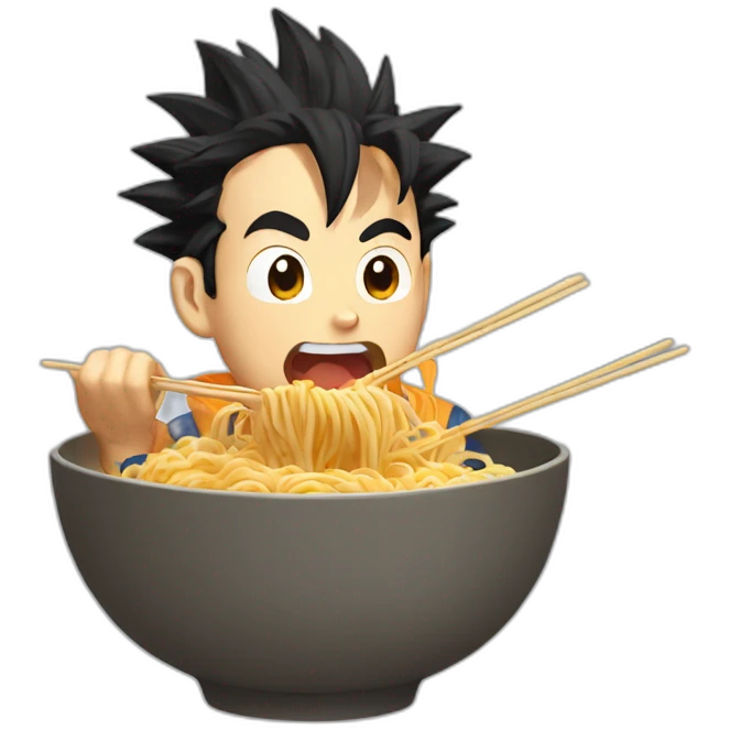 goku-eating-noodles emoji