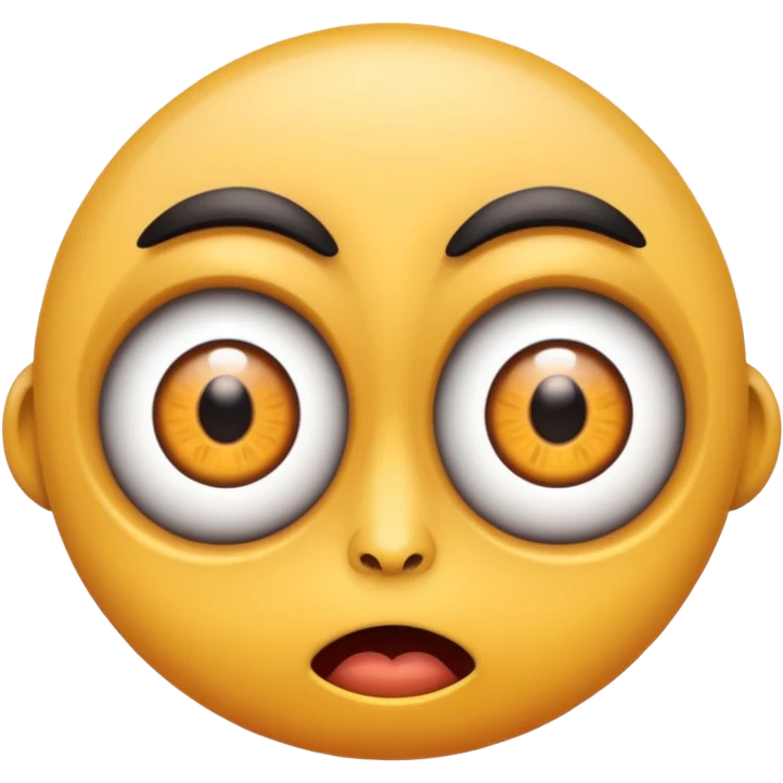 Crazy looking tweeker with huge eyes emoji