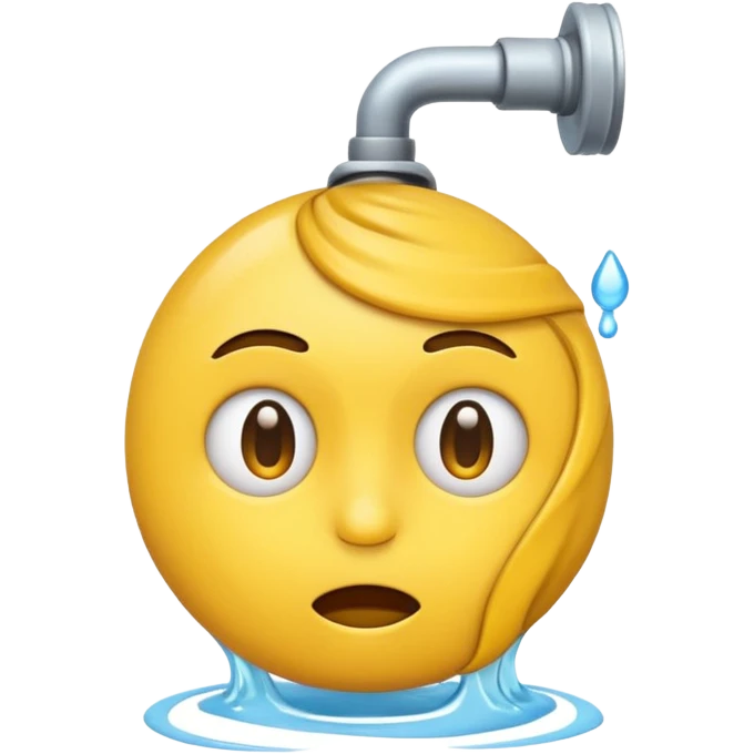 Emoji winding head with sweat emoji