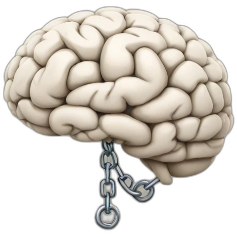chained brain emoji