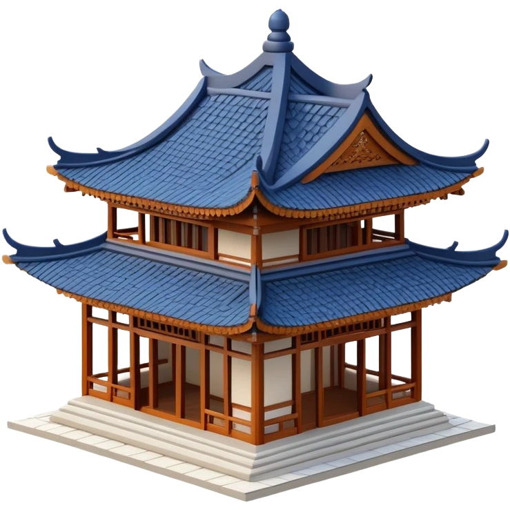 Traditional Chinese pavilion building only emoji