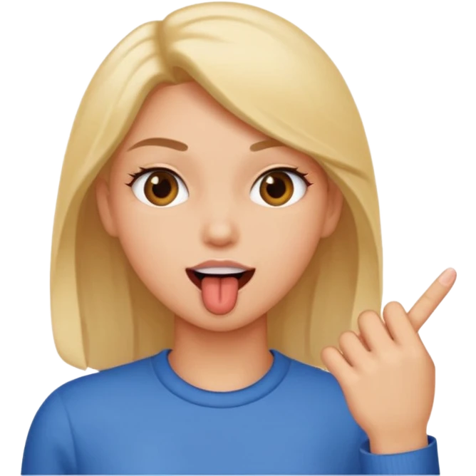 flirty finger bite emoji