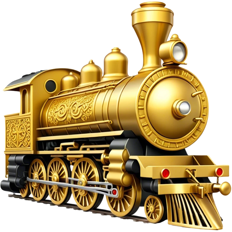 Golden locomotive pawn  emoji