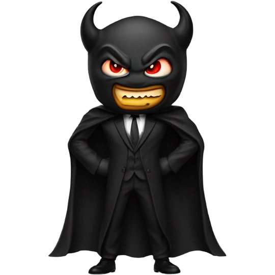 evil devil cloak suit emoji