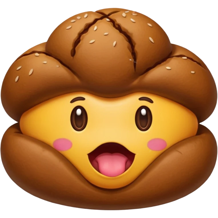 Un caca qui mange un caca emoji