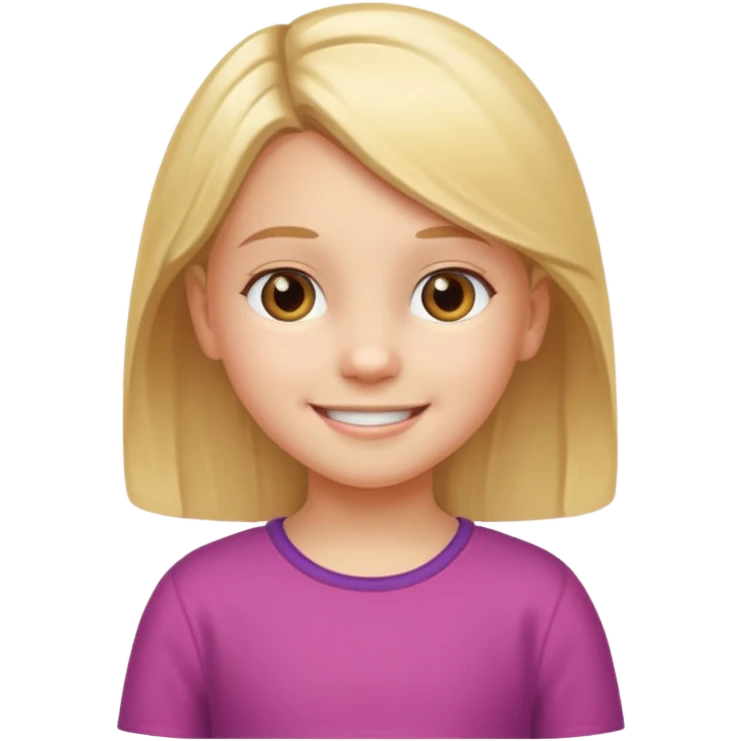 Child 8 year old girl standing  emoji