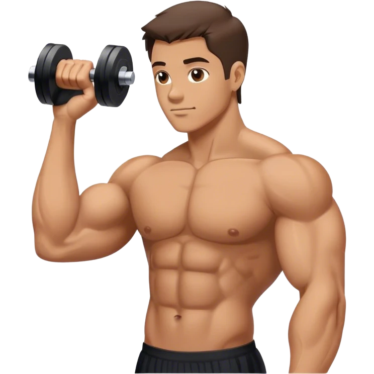 bicep side view holding a dumbbell emoji