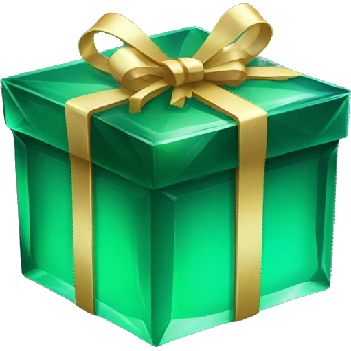 emerald glass gift box emoji