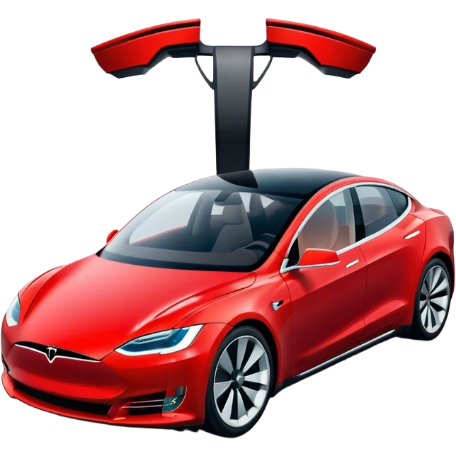 vertical tesla car emoji
