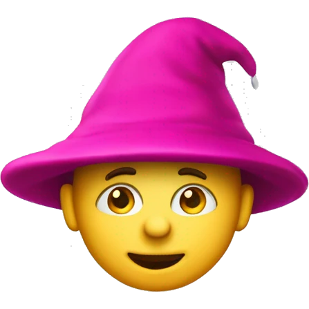 gnomo con cappello fucsia  emoji