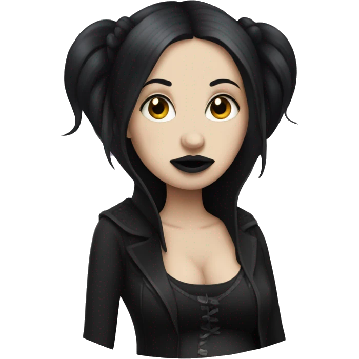 Pregnant goth woman emoji