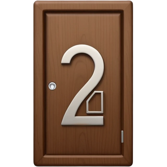 modern house door number wood emoji