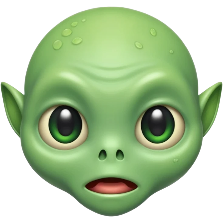 tiny alien head really scary emoji