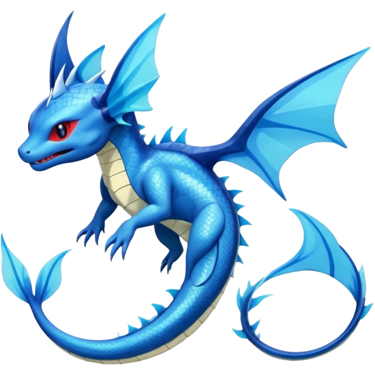 Salandit-Vaporeon-Salamence-hybrid-fusion (full body) emoji