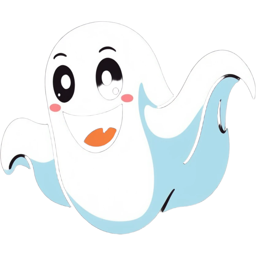 girl ghost laughing menacingly emoji