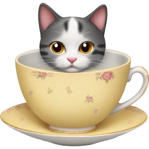 A cat in a teacup emoji