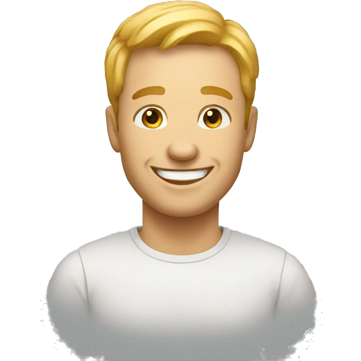happy white man emoji