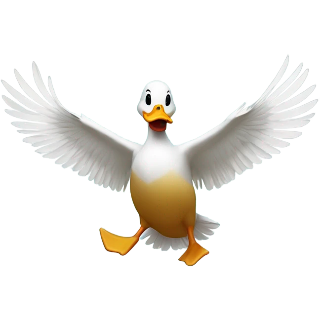 duck flying emoji