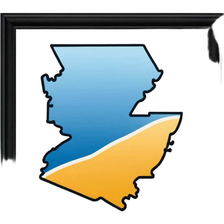 Black outline of New Jersey state emoji