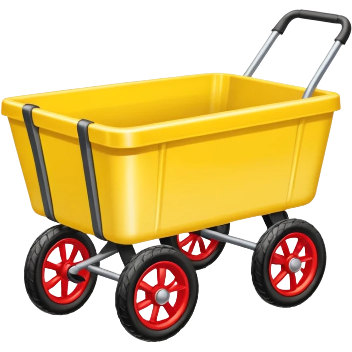 Shiny plastic yellow wagon emoji