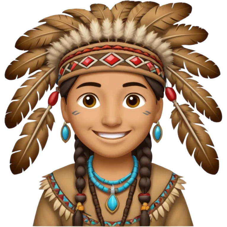 Emoji of a Wampanoag Native American emoji
