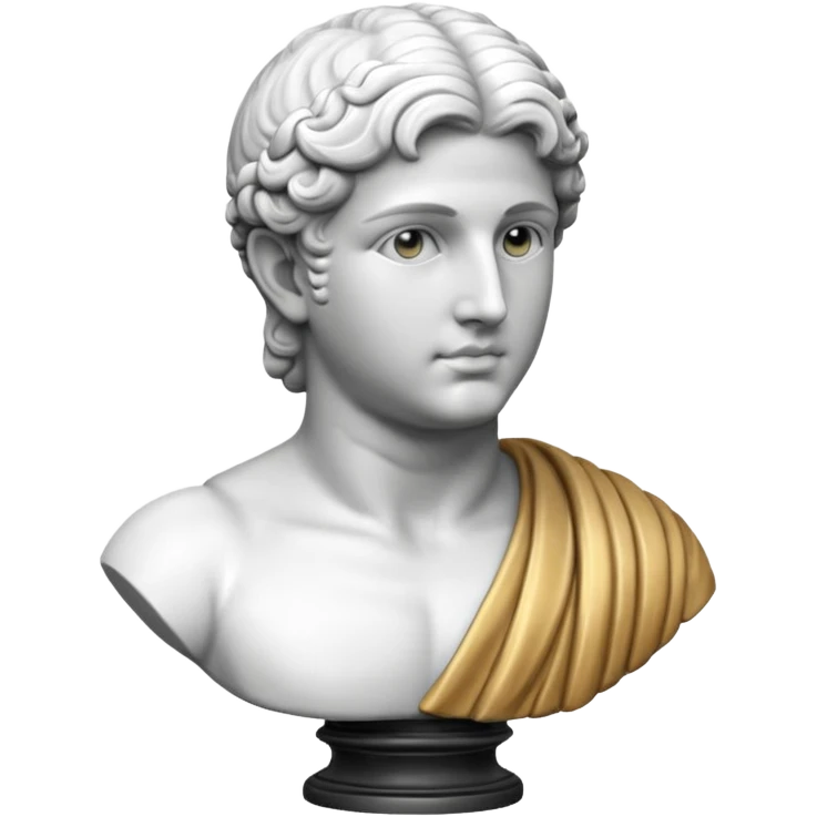 White marble Apollo statue bust  emoji