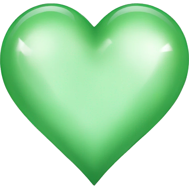 Jade heart emoji