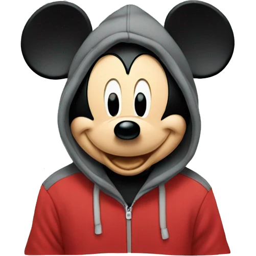 Mickey Mouse wearing a hoodie  emoji
