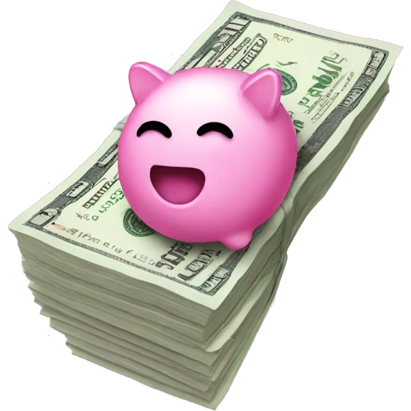 Pink money emoji