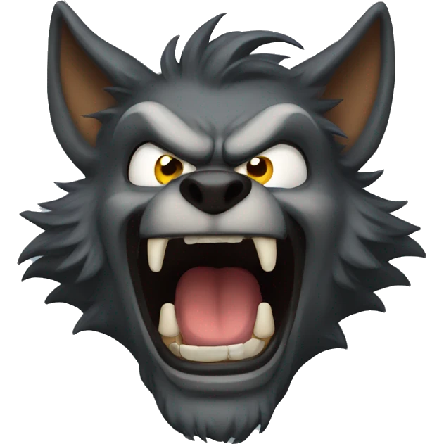 Werewolf going crazy emoji