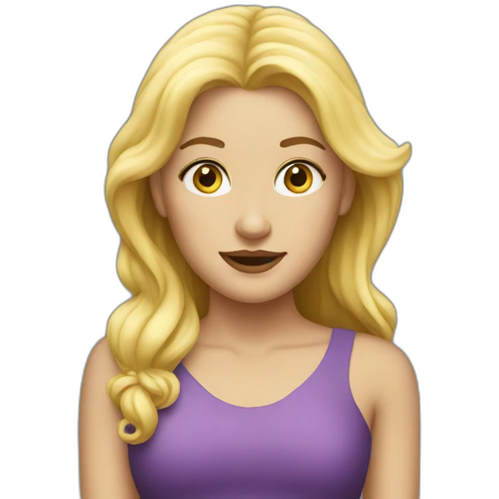 Blonde girl theatre emoji