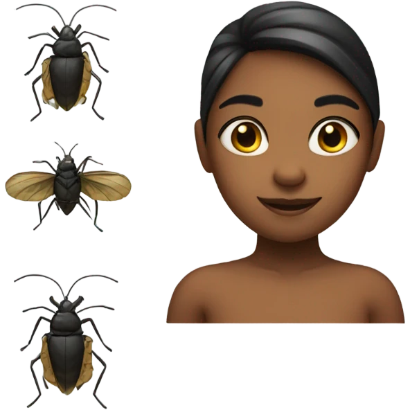 Girl with bug upper body  emoji