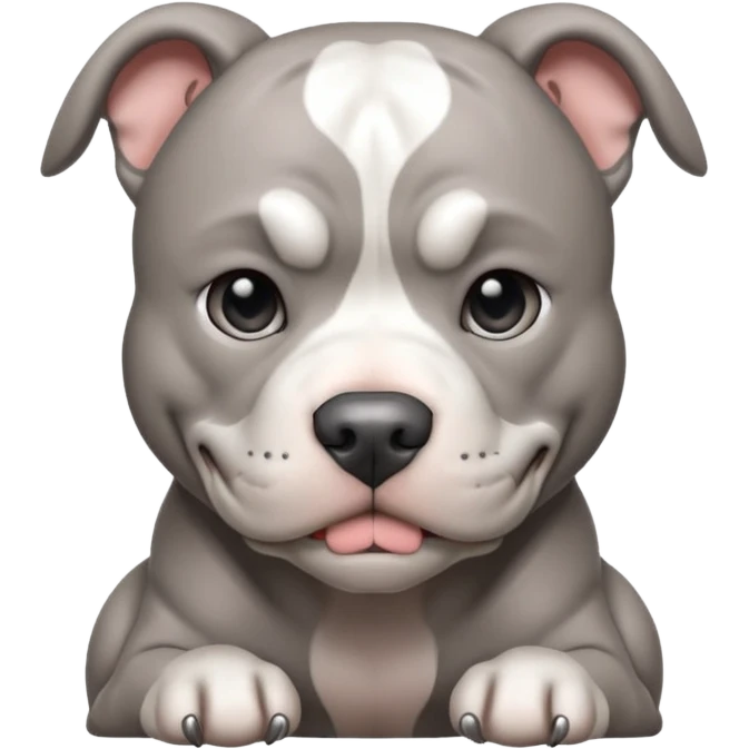 silver pitbull grey eyes emoji