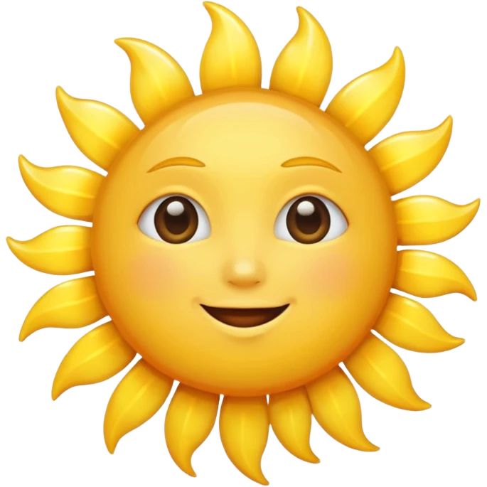 Sun, no face emoji