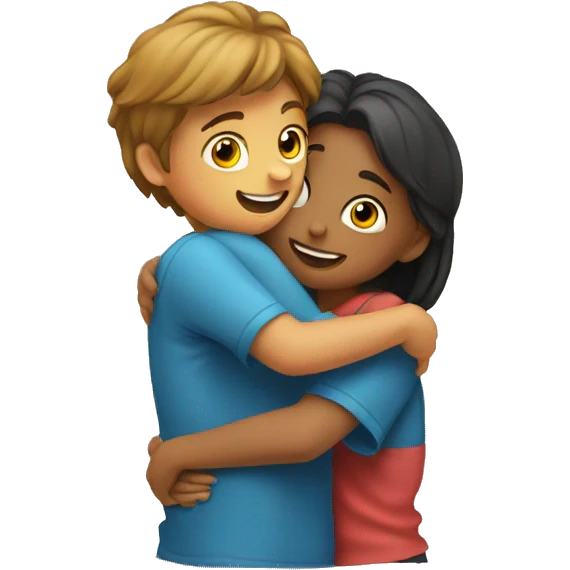 boy hugging girl emoji