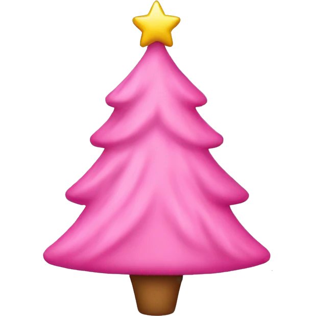 pink christmas tree with pink bows emoji