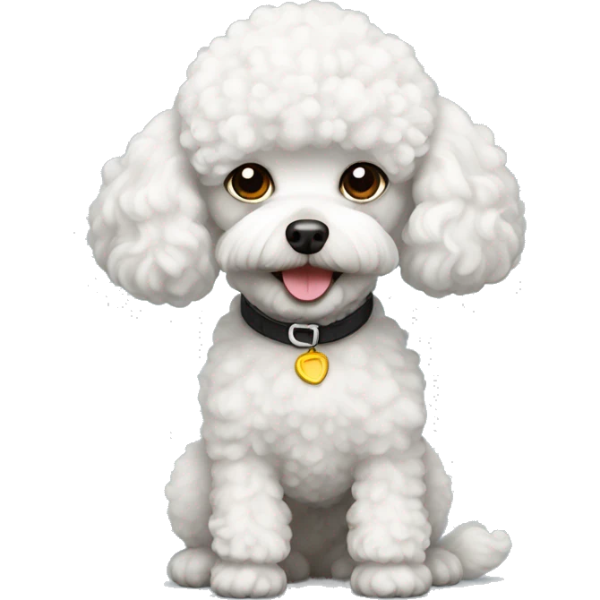 White toy poodle  emoji