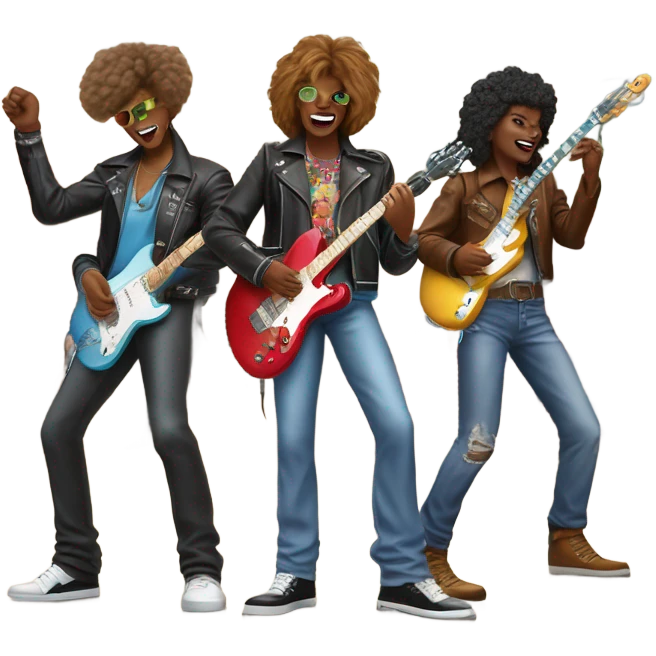 1980s hair band in the mall emoji